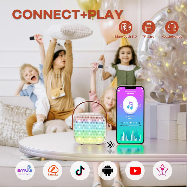 Niki | Portable Mini Karaoke Machine with Bluetooth Speaker and 2 Wireless Microphones – Veylo