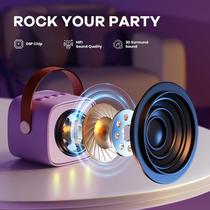 Niki | Portable Mini Karaoke Machine with Bluetooth Speaker and 2 Wireless Microphones – Veylo