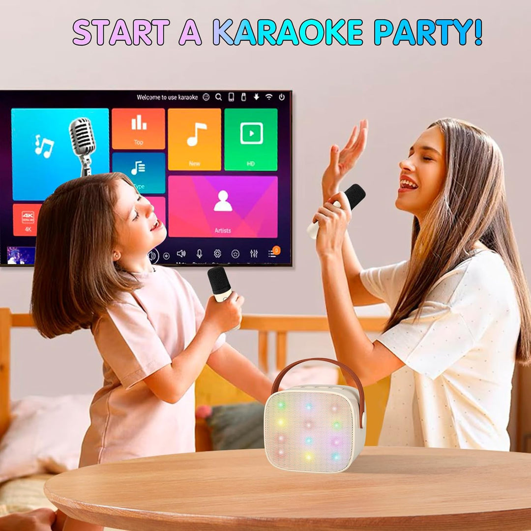 Niki | Portable Mini Karaoke Machine with Bluetooth Speaker and 2 Wireless Microphones – Veylo