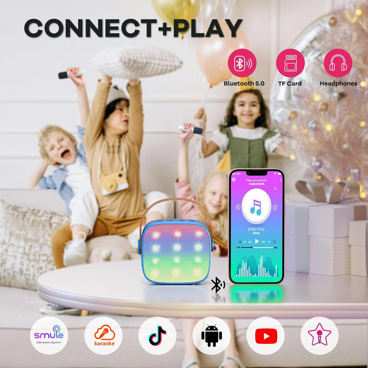 Niki | Portable Mini Karaoke Machine with Bluetooth Speaker and 2 Wireless Microphones – Veylo