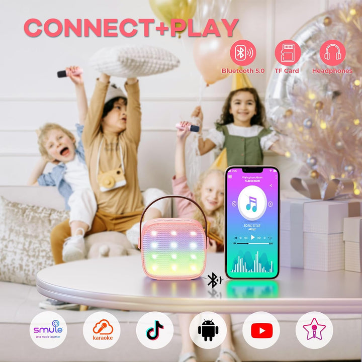 Niki | Portable Mini Karaoke Machine with Bluetooth Speaker and 2 Wireless Microphones – Veylo