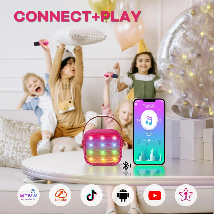 Niki | Portable Mini Karaoke Machine with Bluetooth Speaker and 2 Wireless Microphones – Veylo