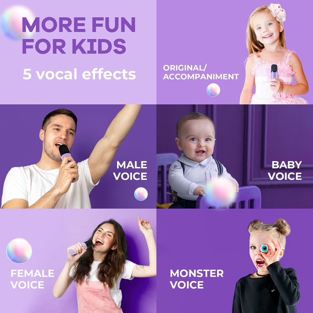 Niki | Portable Mini Karaoke Machine with Bluetooth Speaker and 2 Wireless Microphones – Veylo
