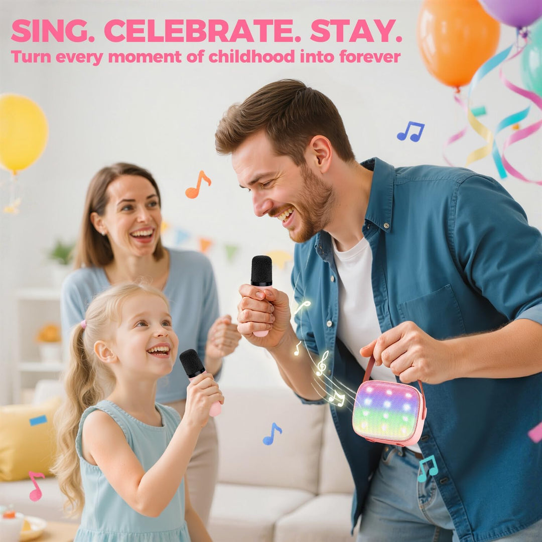 Niki | Portable Mini Karaoke Machine with Bluetooth Speaker and 2 Wireless Microphones – Veylo