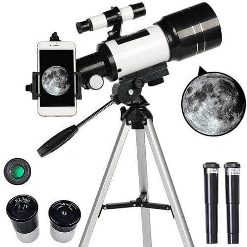 Niki | Professional Astronomical Telescope | 70mm Aperture, 300mm Focal Length &amp; Easy Setup for Stargazing and Nature Exploration