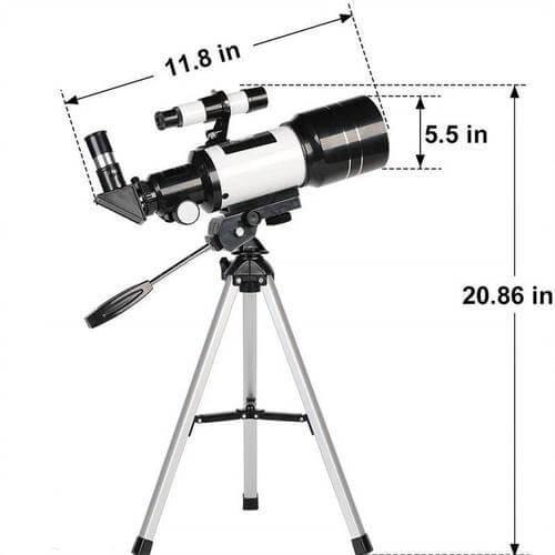 Niki | Professional Astronomical Telescope | 70mm Aperture, 300mm Focal Length &amp; Easy Setup for Stargazing and Nature Exploration