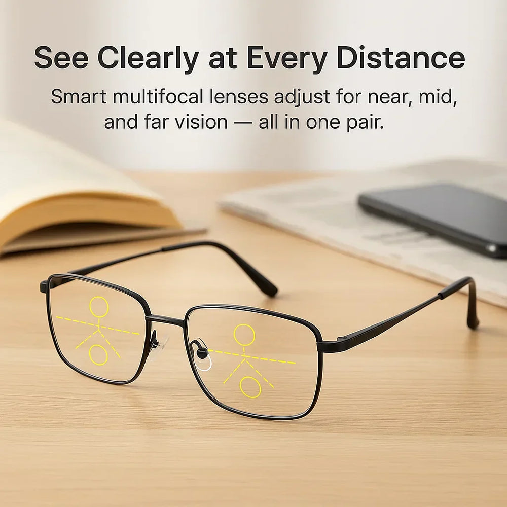 Niki | Progressive Multifocal Glasses for Clear Vision - German intelligent design for everyday use