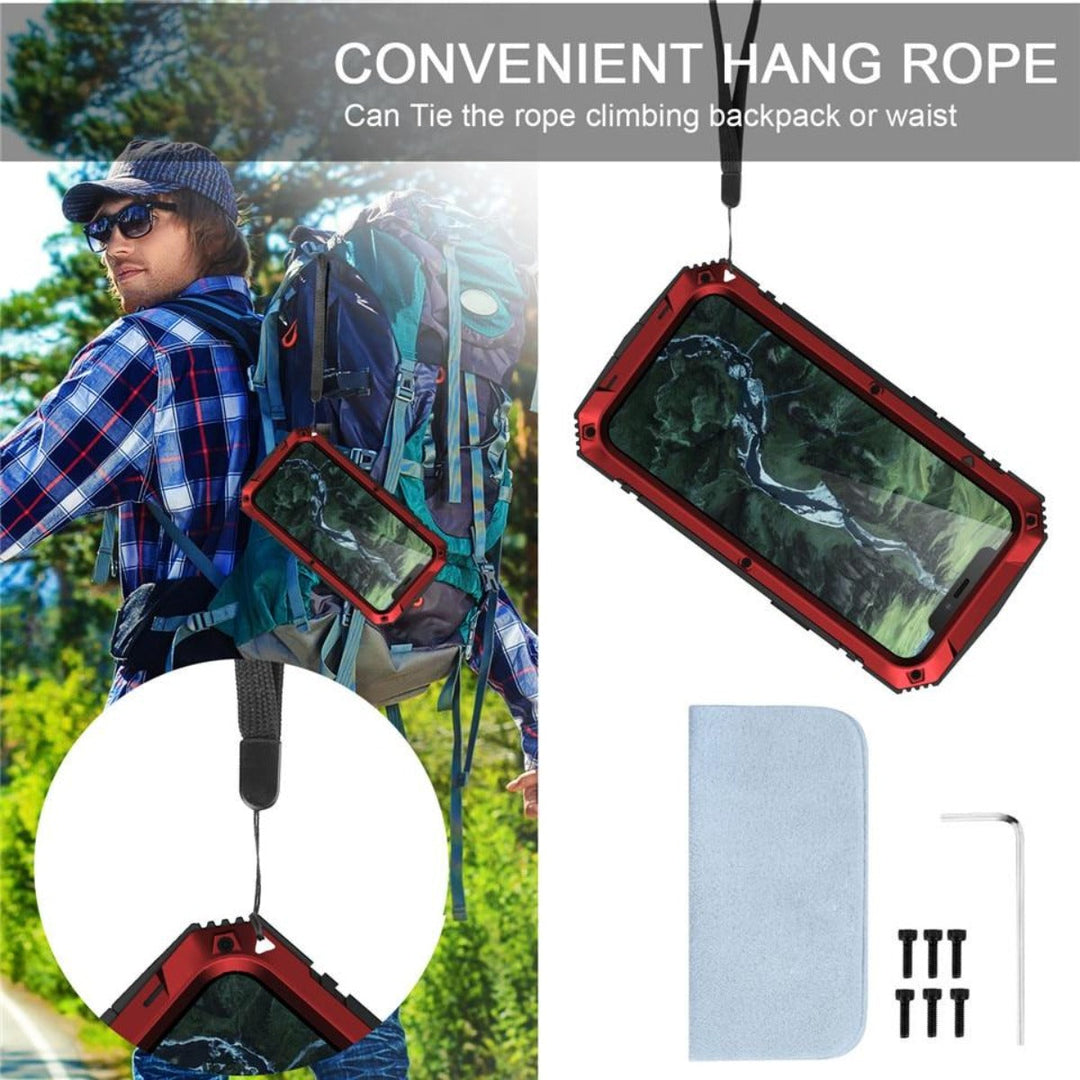 Niki | Protective Shockproof Tempered Glass Metal Case for iPhone
