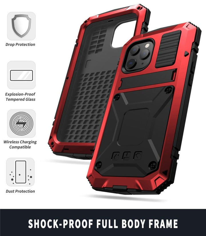 Niki | Protective Shockproof Tempered Glass Metal Case for iPhone