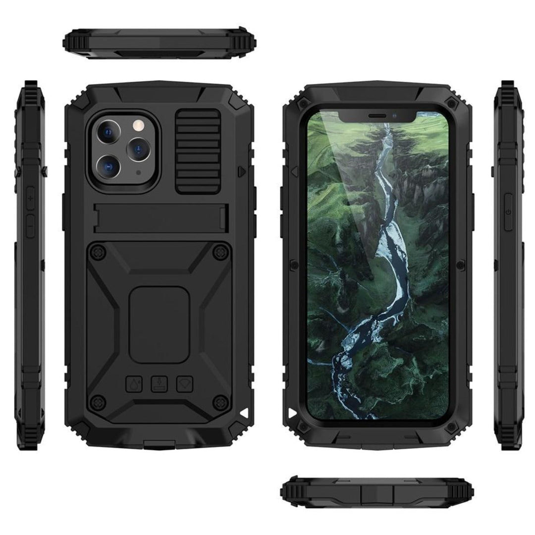 Niki | Protective Shockproof Tempered Glass Metal Case for iPhone