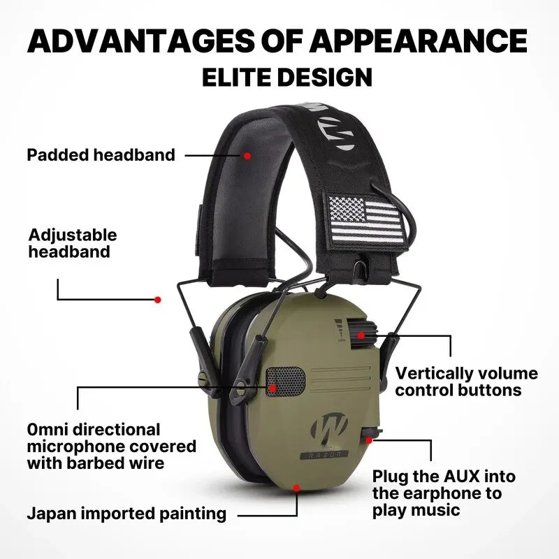 Niki | Protective Shooting Headphones | Active Noise Cancellation, Lightweight and Comfortable for Shooting Activities