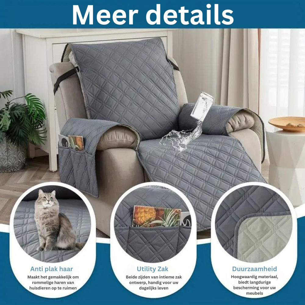 Niki | Quilted Recliner Cover - Waterproof & Stain Resistant