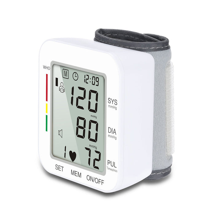 Niki | Rechargeable Electronic Wrist Blood Pressure Monitor, with Accurate Quick Reading, Large Display and One-Button Operation, for Home Use