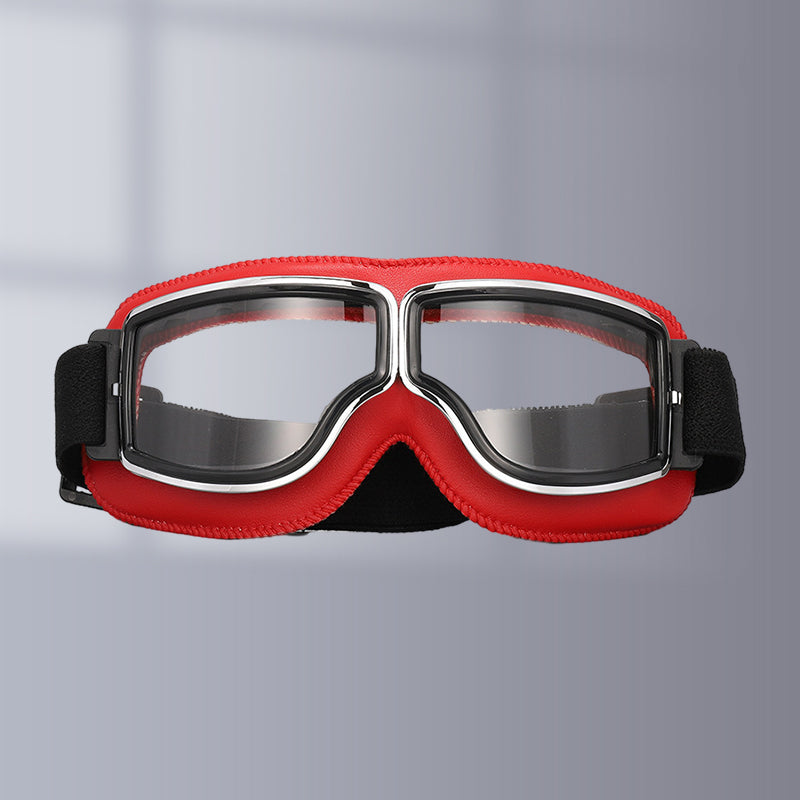 Niki | RoadRider | Vintage Motorcycle Goggles with Interchangeable Lenses and Comfort Padding