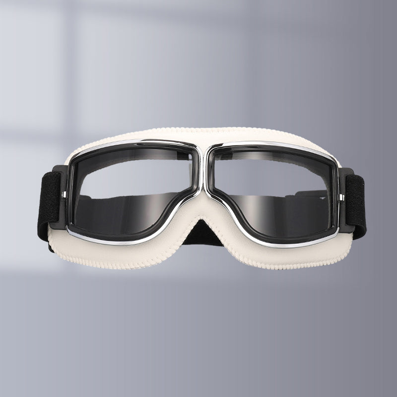Niki | RoadRider | Vintage Motorcycle Goggles with Interchangeable Lenses and Comfort Padding