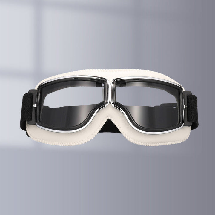 Niki | RoadRider | Vintage Motorcycle Goggles with Interchangeable Lenses and Comfort Padding