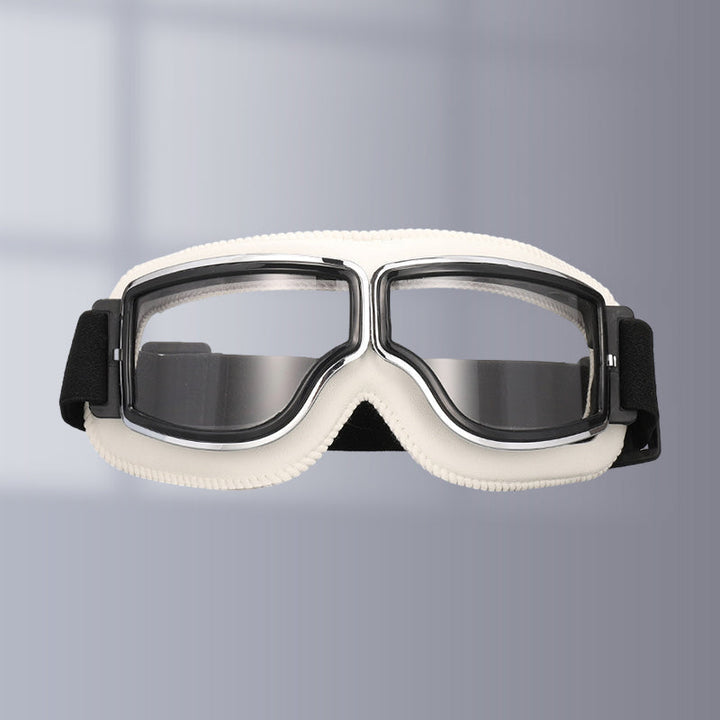 Niki | RoadRider | Vintage Motorcycle Goggles with Interchangeable Lenses and Comfort Padding