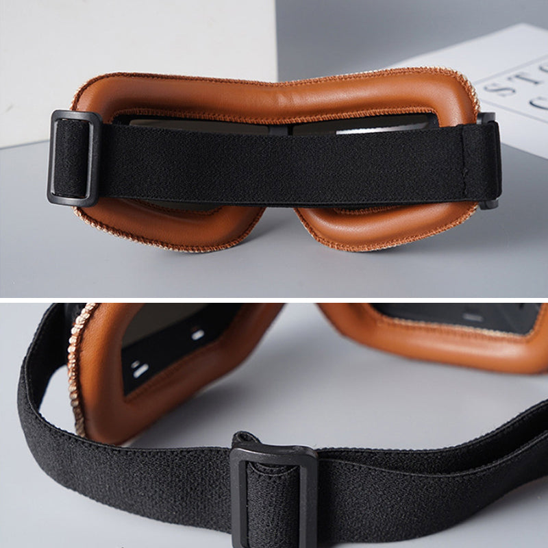 Niki | RoadRider | Vintage Motorcycle Goggles with Interchangeable Lenses and Comfort Padding