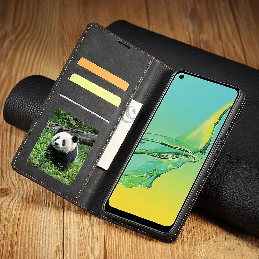 Niki | Samsung Case: Magnetic Leather Bag for Stylish Protection