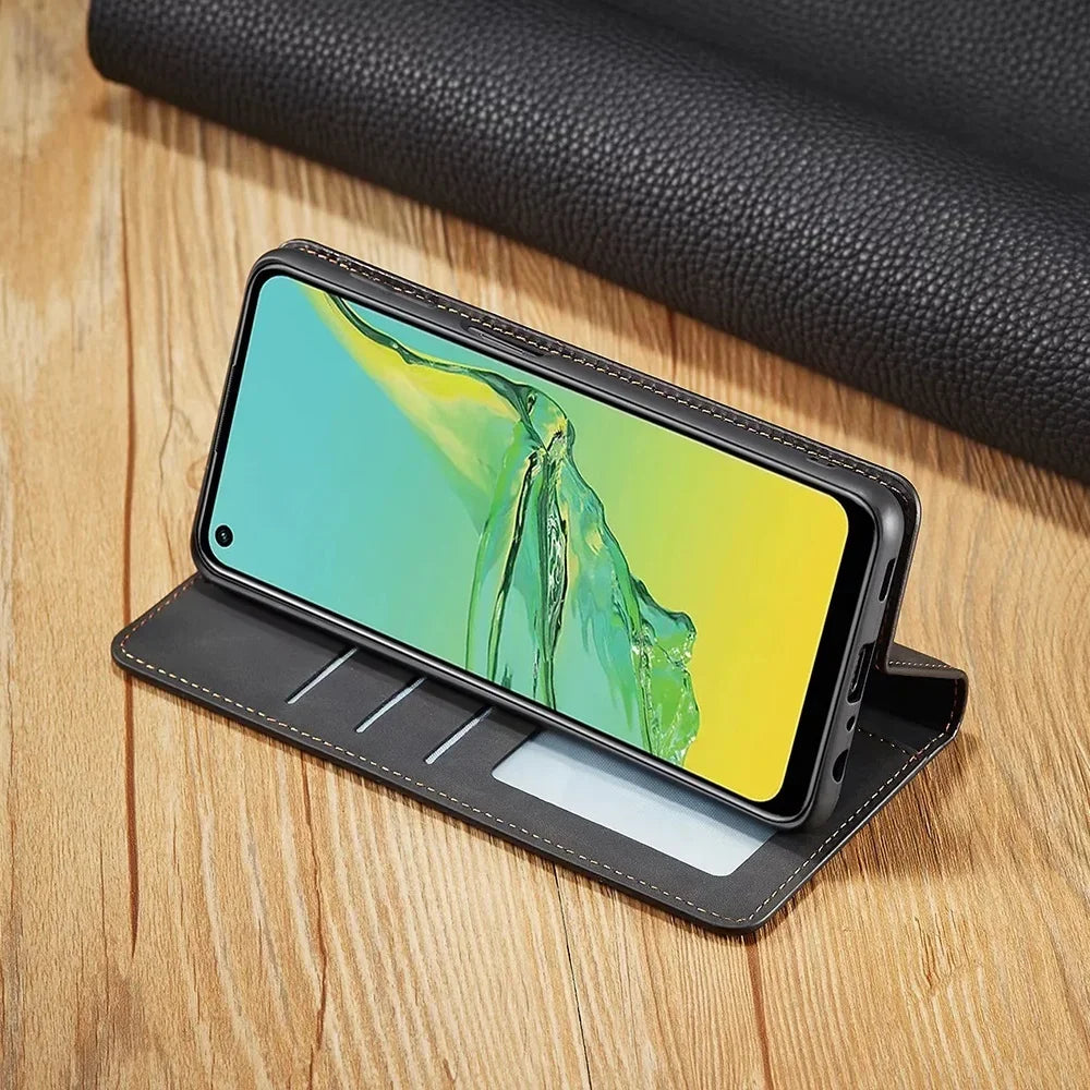 Niki | Samsung Case: Magnetic Leather Bag for Stylish Protection