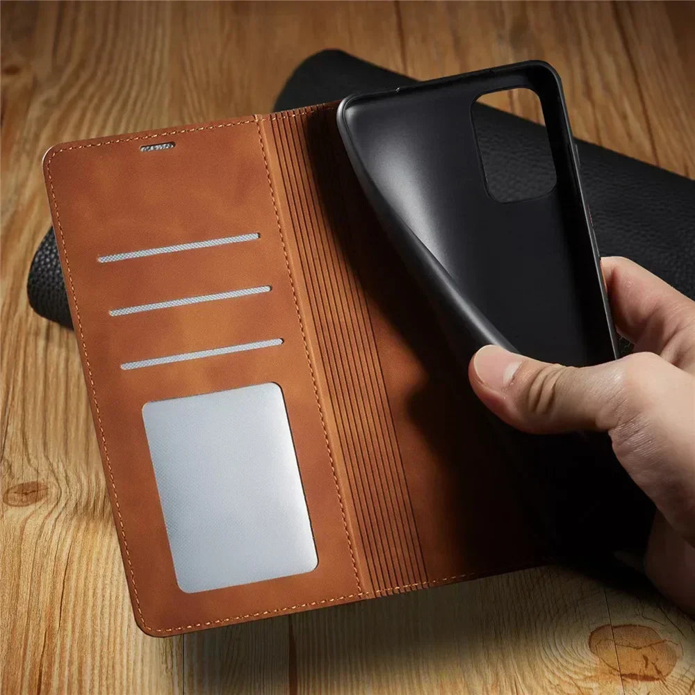 Niki | Samsung Case: Magnetic Leather Bag for Stylish Protection