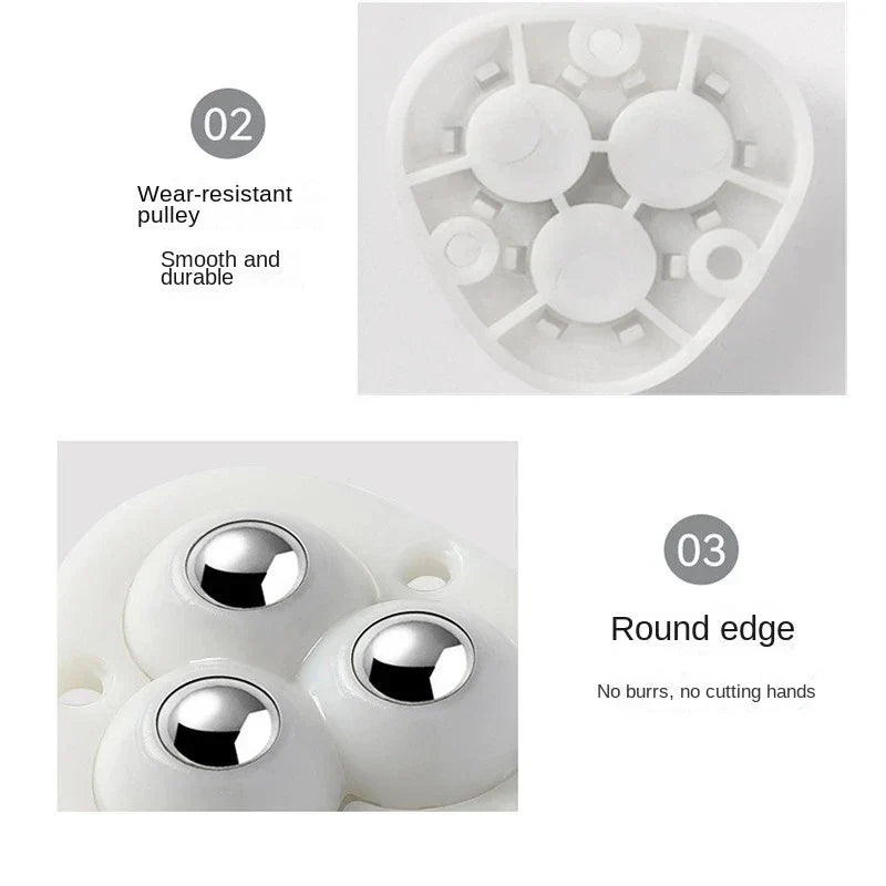 Niki | Self-Adhesive Full Rotating Furniture Mover Wheel Rollers