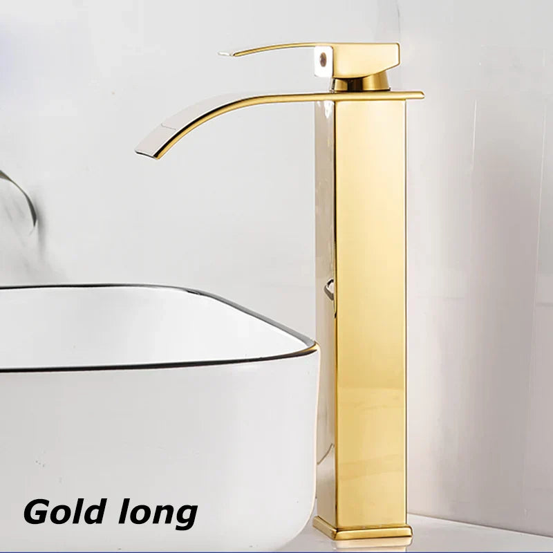 Niki Sink Mixer Aqualis Noir | Stainless Steel | Hot &amp; Cold Water | For Bathroom &amp; Guest Toilet
