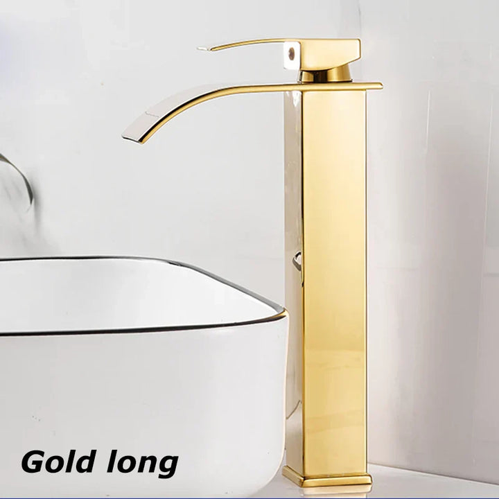 Niki Sink Mixer Aqualis Noir | Stainless Steel | Hot &amp; Cold Water | For Bathroom &amp; Guest Toilet
