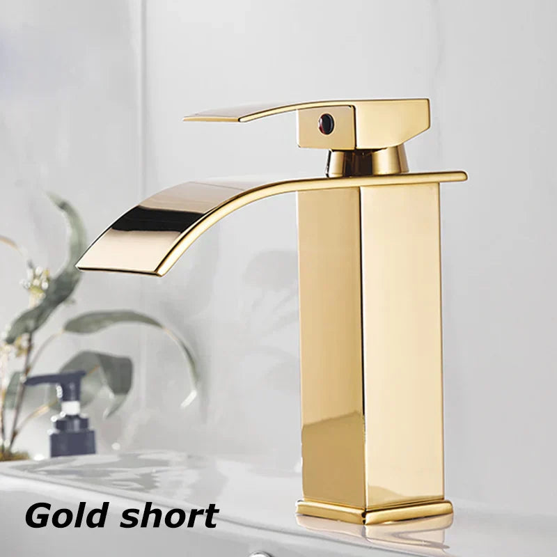 Niki Sink Mixer Aqualis Noir | Stainless Steel | Hot &amp; Cold Water | For Bathroom &amp; Guest Toilet