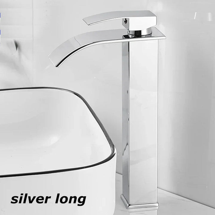 Niki Sink Mixer Aqualis Noir | Stainless Steel | Hot &amp; Cold Water | For Bathroom &amp; Guest Toilet
