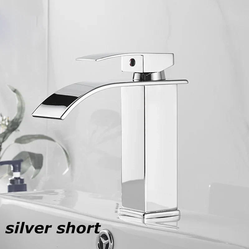 Niki Sink Mixer Aqualis Noir | Stainless Steel | Hot &amp; Cold Water | For Bathroom &amp; Guest Toilet