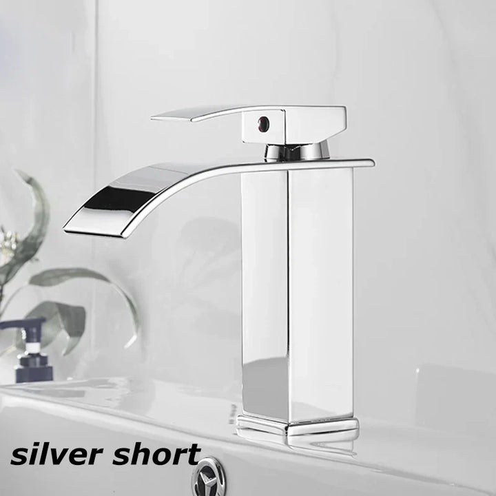 Niki Sink Mixer Aqualis Noir | Stainless Steel | Hot &amp; Cold Water | For Bathroom &amp; Guest Toilet