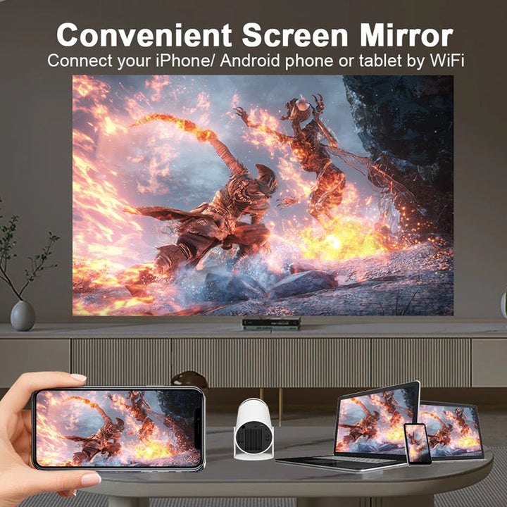 Niki | Smart 4K Mini Projector with Dual WiFi and Bluetooth Connection
