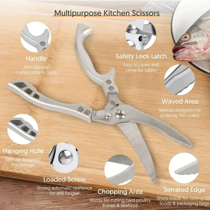 Niki | Super strong kitchen scissors – stainless steel &amp; effortless cutting