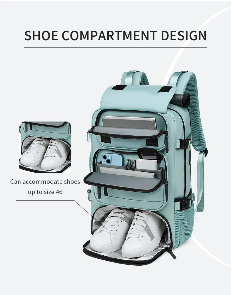 Niki | TRAVELMAX Pack – Waterproof Travel Backpack with USB Port, Shoe Compartment &amp; Anti-Theft Pocket