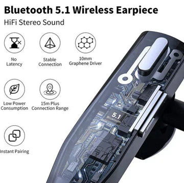 Niki | Trucker Dual Mic Wireless Bluetooth 5.1 Noise-Canceling Headset/Earpiece