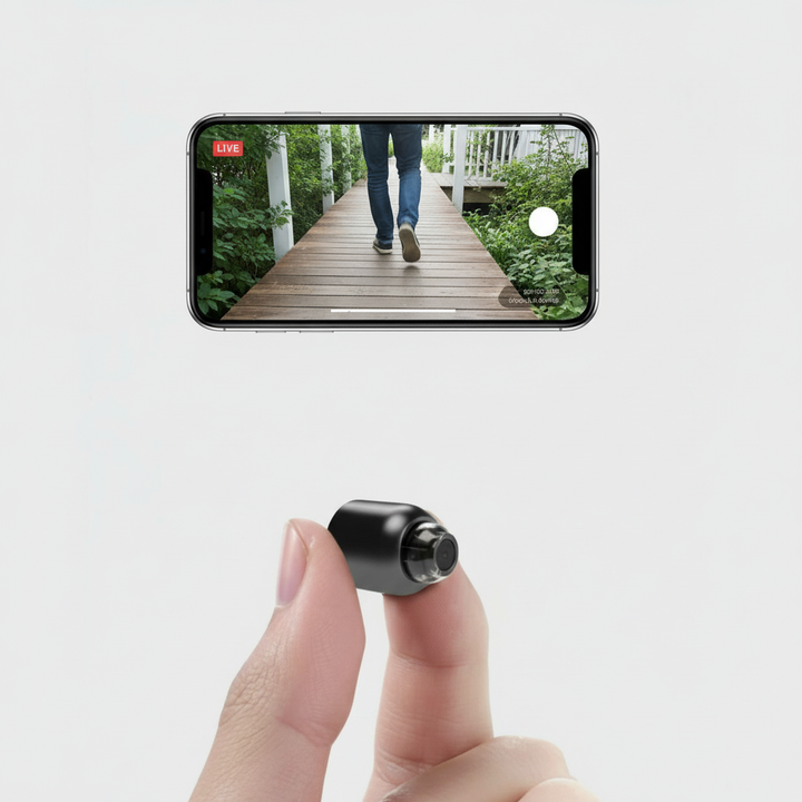 Niki | Ultra-Small WiFi IP Camera | 1080p Full HD | 120° Wide Angle Lens | Infrared Night Vision &amp; Motion Sensor | 2-Way Audio | Worldwide Remote Access