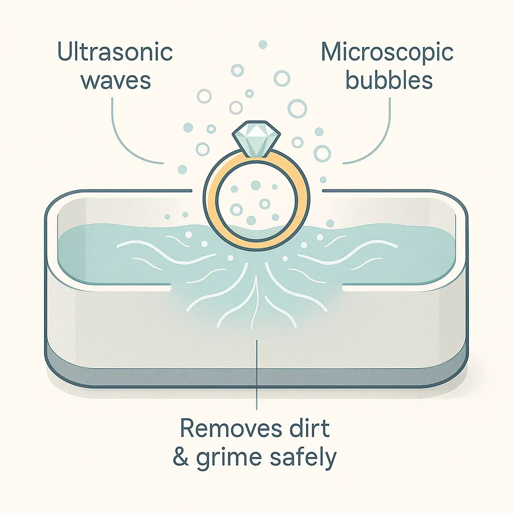 Niki | Ultrasonic Cleaning Device | Gentle, Efficient &amp; Versatile for Jewelry, Glasses, Watches, and Dentures