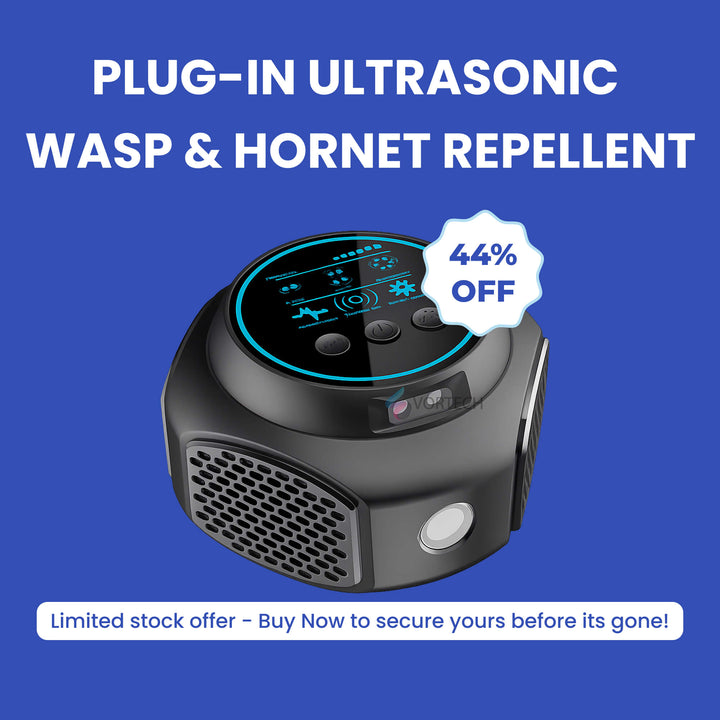 Niki | Ultrasonic Wasp &amp; Hornet Repellent Plug-In | Chemical-Free. Silent Protection for Home. Pool &amp; Patio (Covers 3200 sq. ft.)