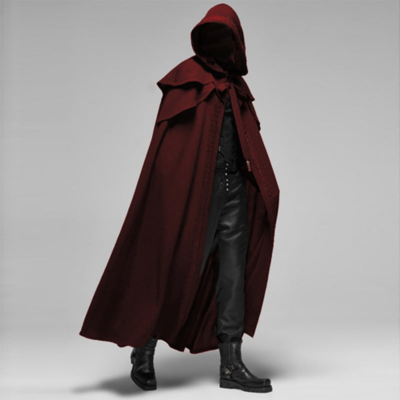 Niki | Unisex Hooded Cloak | Gothic Velvet Cape | Black
