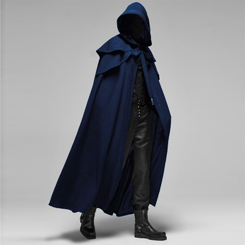 Niki | Unisex Hooded Cloak | Gothic Velvet Cape | Black