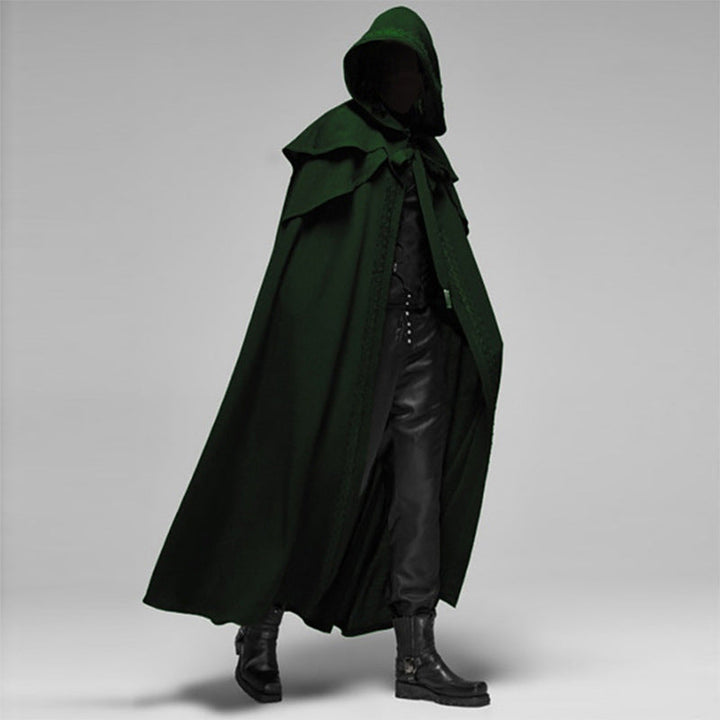 Niki | Unisex Hooded Cloak | Gothic Velvet Cape | Black