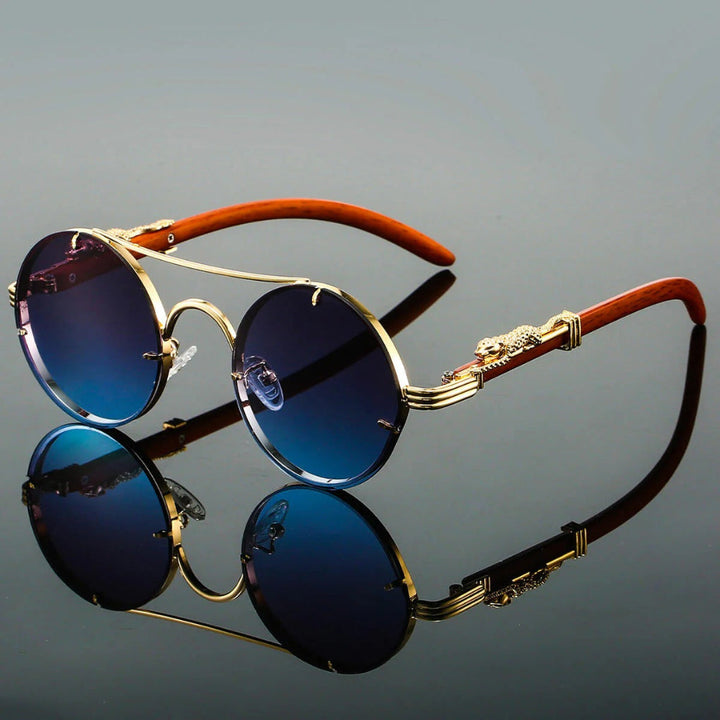 Niki | Unisex Round Double Bridge Sunglasses with Gradient Lenses