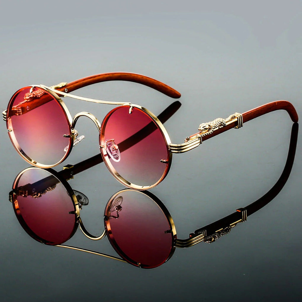 Niki | Unisex Round Double Bridge Sunglasses with Gradient Lenses