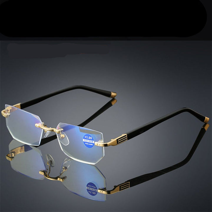 Niki | Viselio Intelligent Reading Glasses with Progressive Lenses | Ultra-Light &amp; Blue Light Filter | For Near &amp; Distant Vision | Titanium Frame TR90