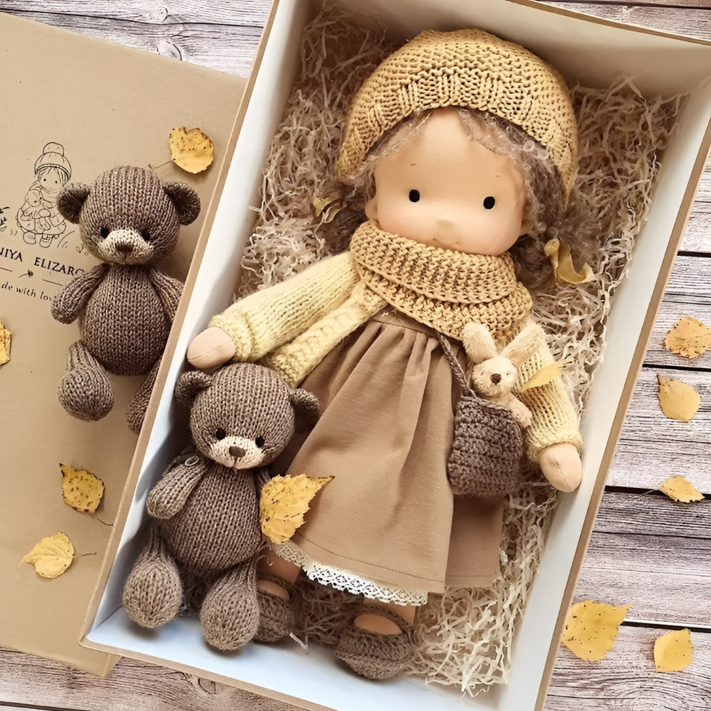 Niki | Waldorf Cuddly Doll with Soft Knit Cardigan