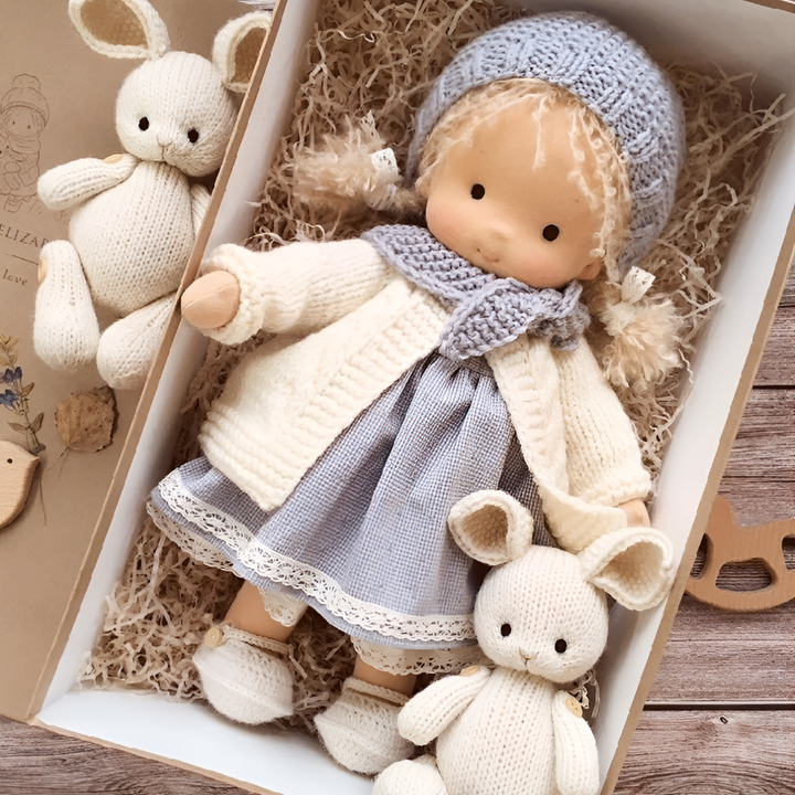 Niki | Waldorf Cuddly Doll with Soft Knit Cardigan