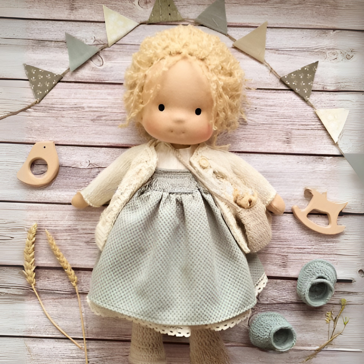 Niki | Waldorf Cuddly Doll with Soft Knit Cardigan