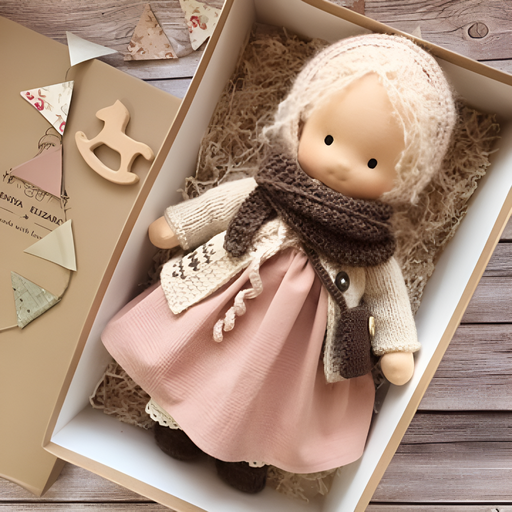 Niki | Waldorf Cuddly Doll with Soft Knit Cardigan