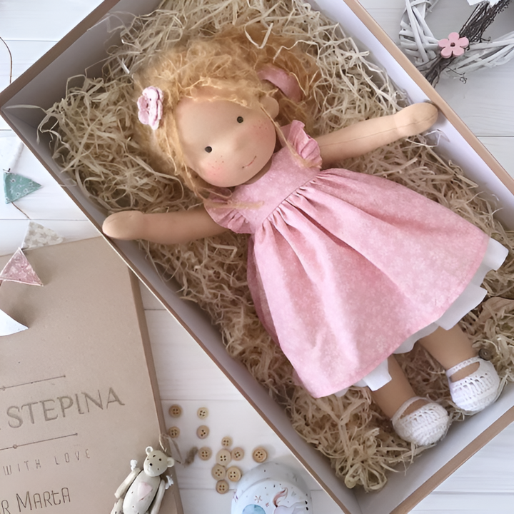 Niki | Waldorf Cuddly Doll with Soft Knit Cardigan